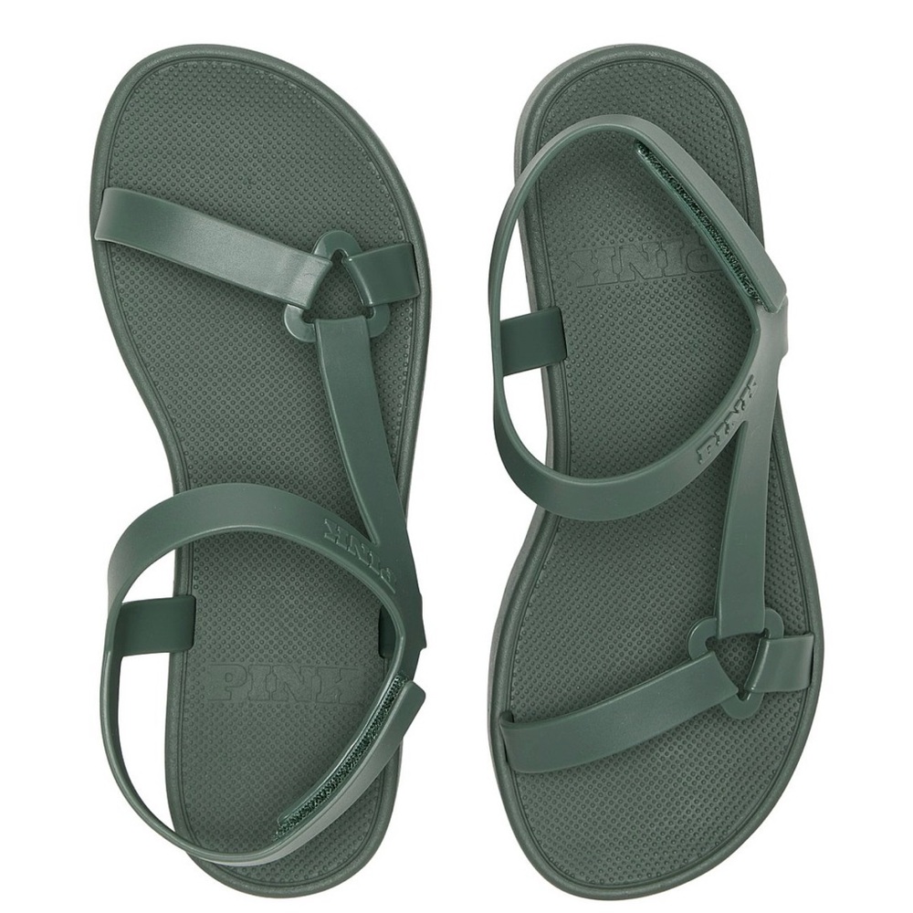 PINK Victoria's Secret Olive Sandals